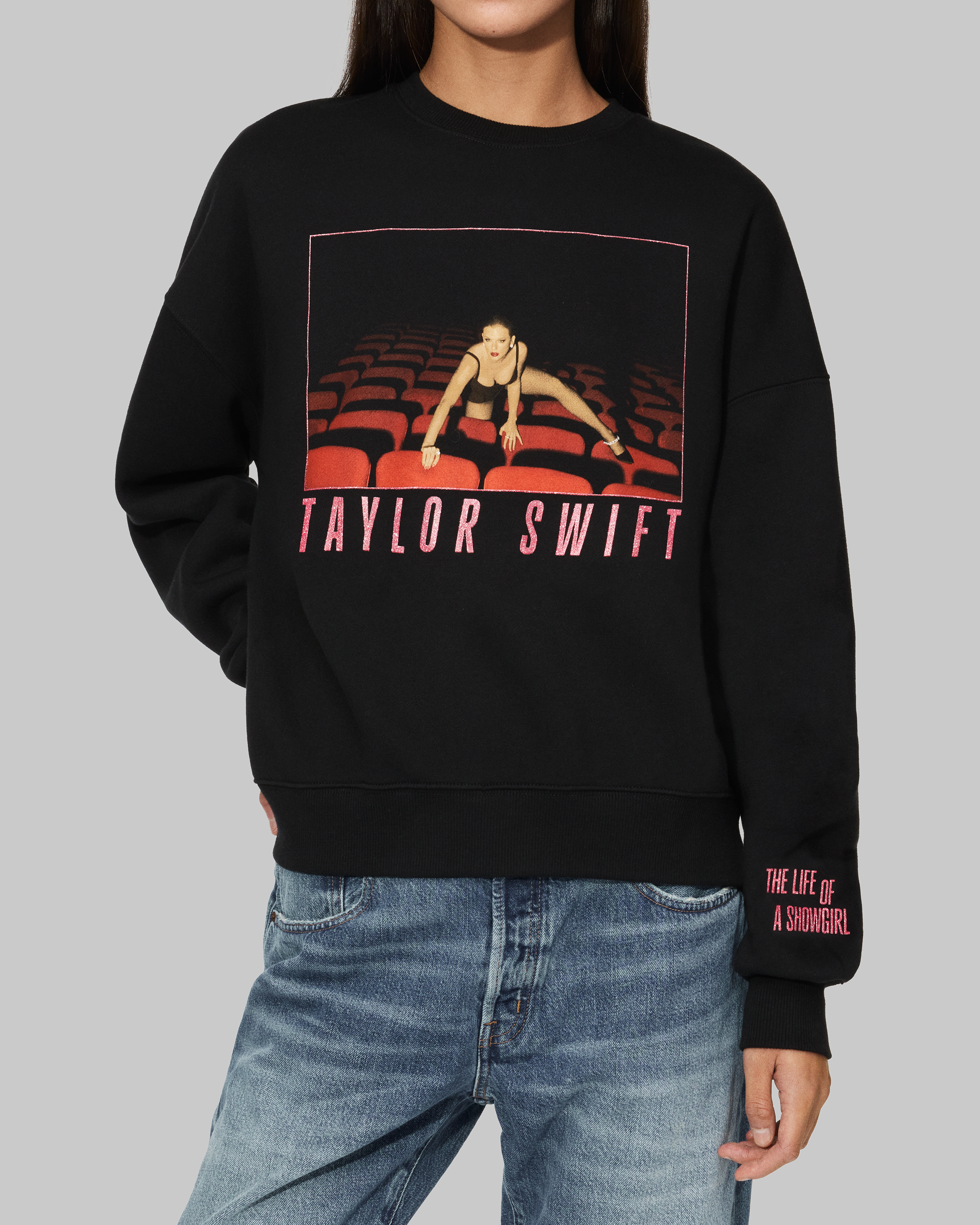 Taylor Swift - The Life of a Showgirl It's Frightening Black Crewneck Sweatshirt