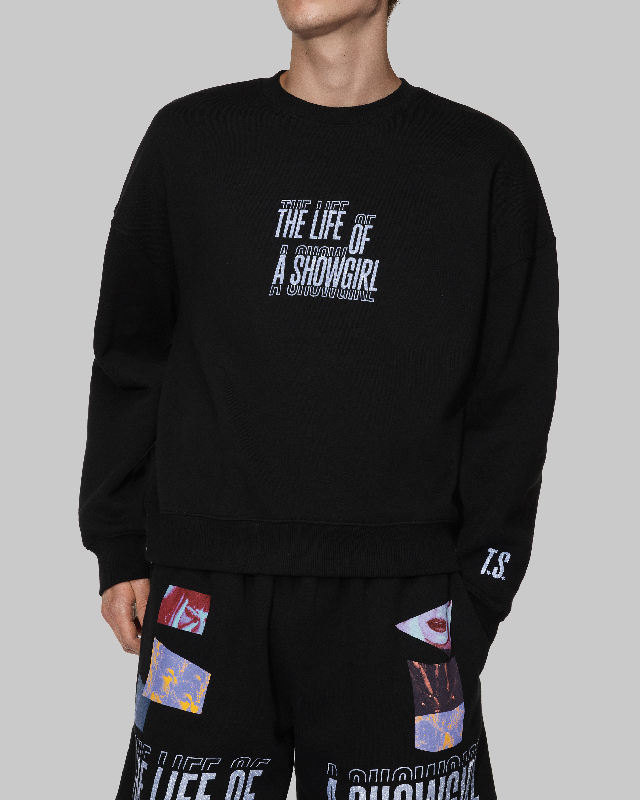 Taylor Swift - The Life of a Showgirl Film Strip Black Crewneck Sweatshirt