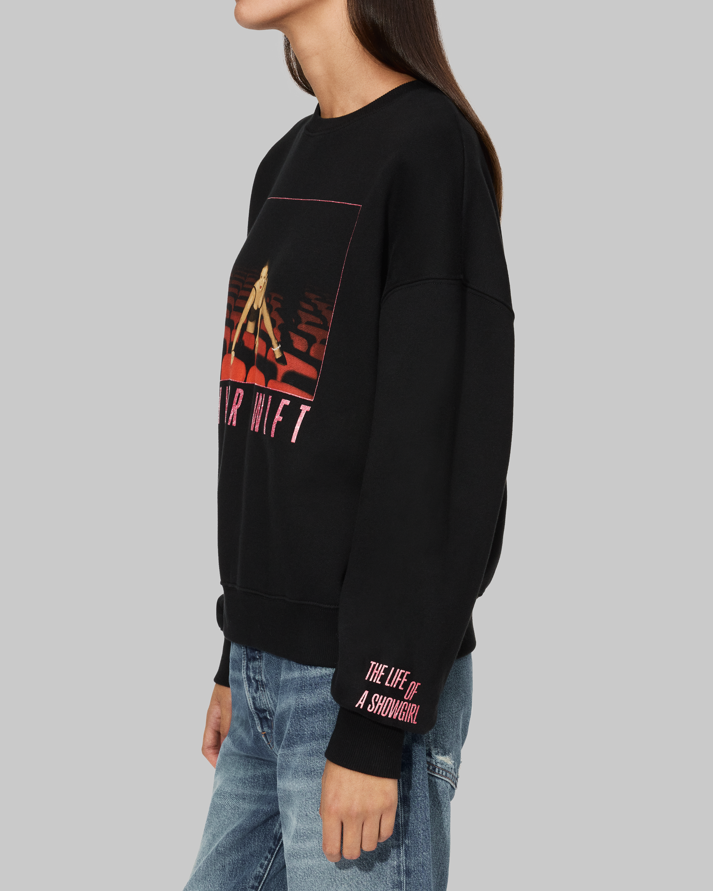 Taylor Swift - The Life of a Showgirl It's Frightening Black Crewneck Sweatshirt
