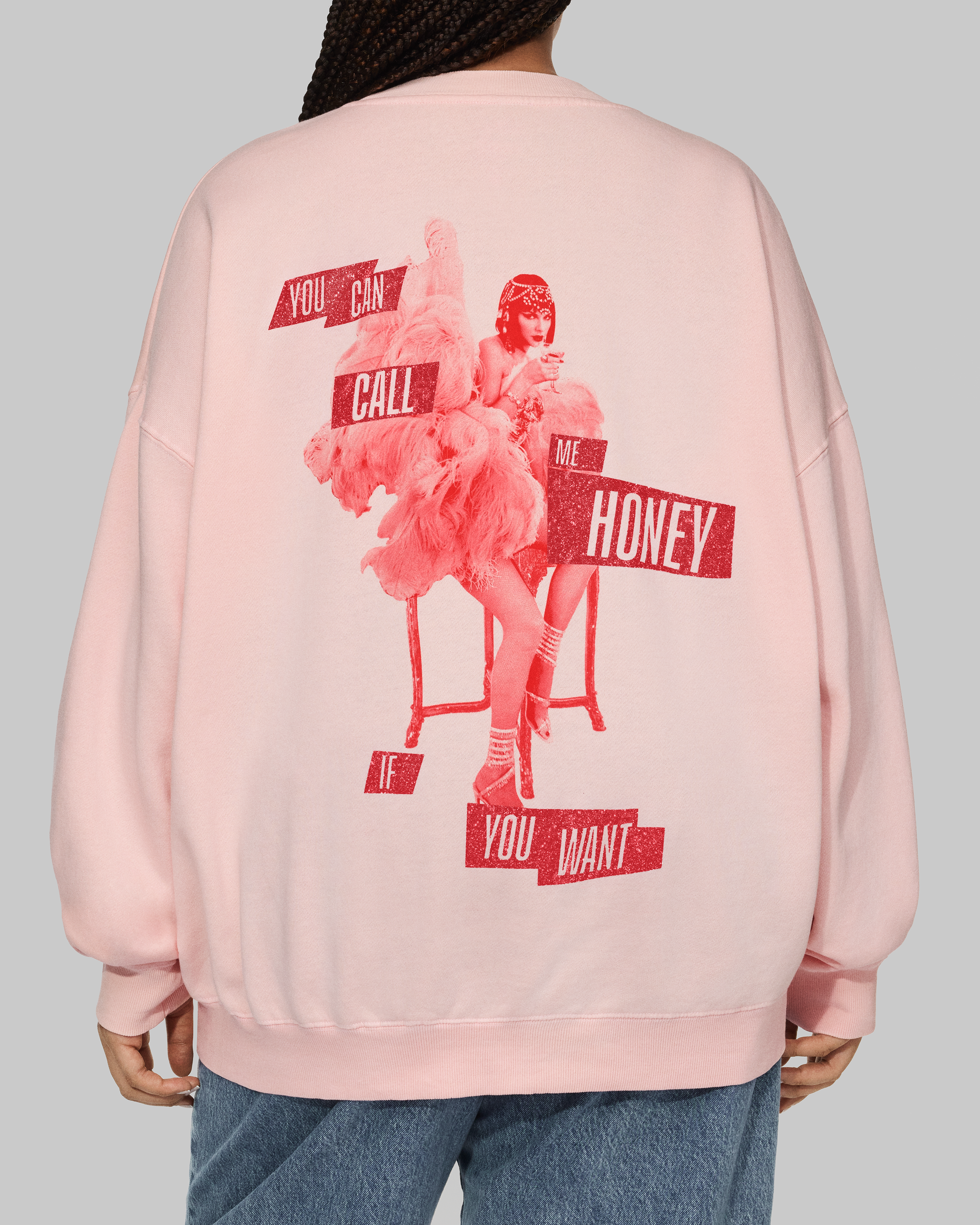 Taylor Swift - You Can Call Me Honey If You Want Pink Crewneck Sweatshirt
