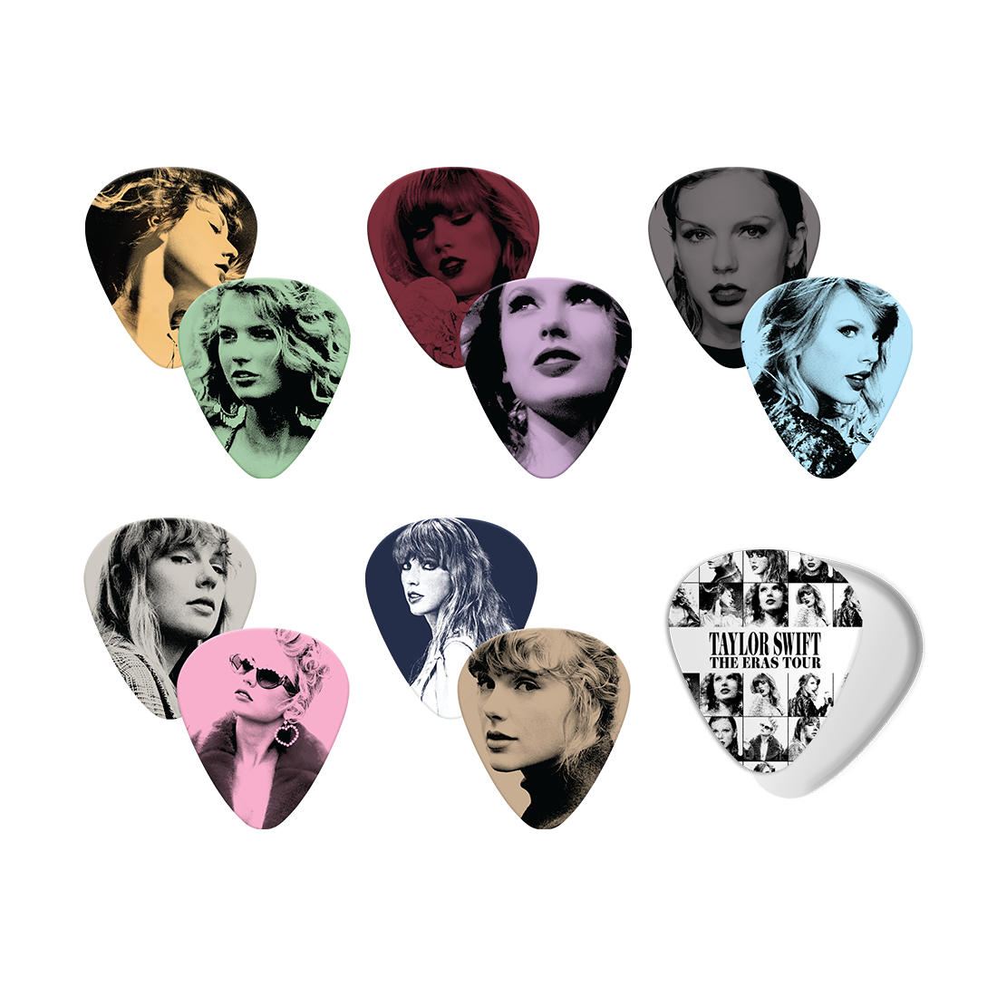 Taylor Swift - Taylor Swift The Eras Tour Guitar Pick-Shaped Coasters
