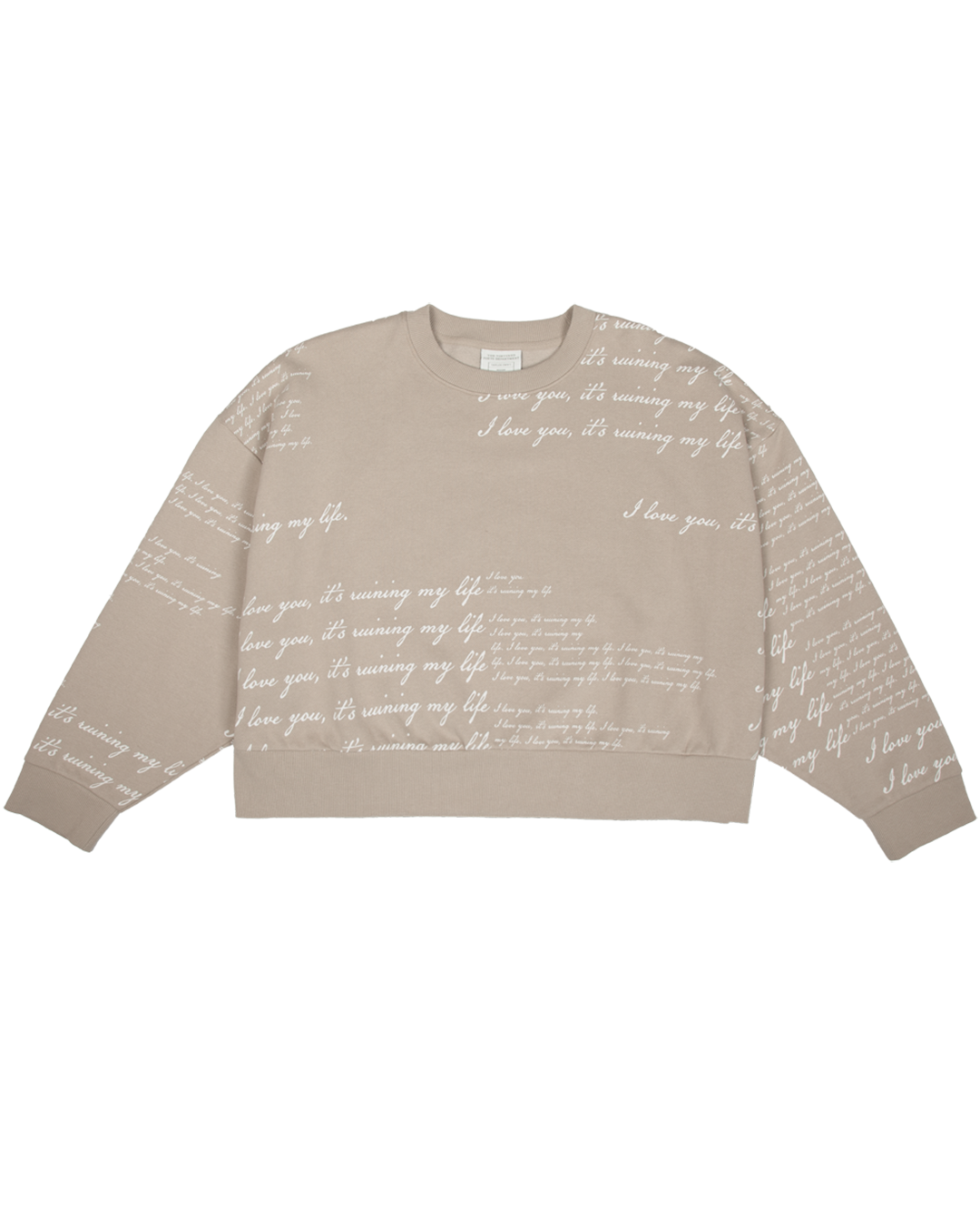 Taylor Swift - I Love You It's Ruining My Life Boxy Cropped Crewneck