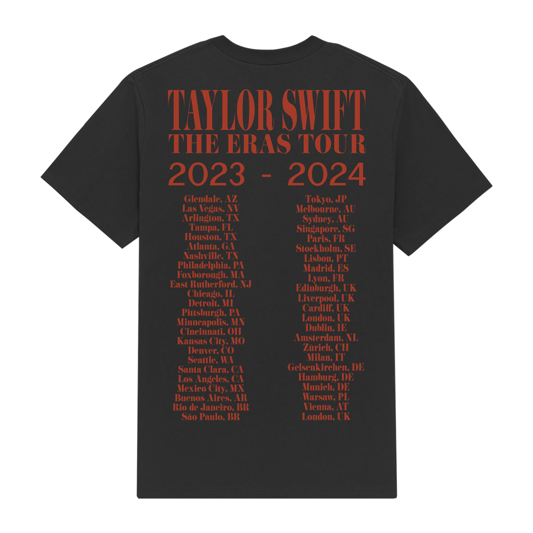 Taylor Swift - Taylor Swift The Eras Tour Photo Black T-Shirt