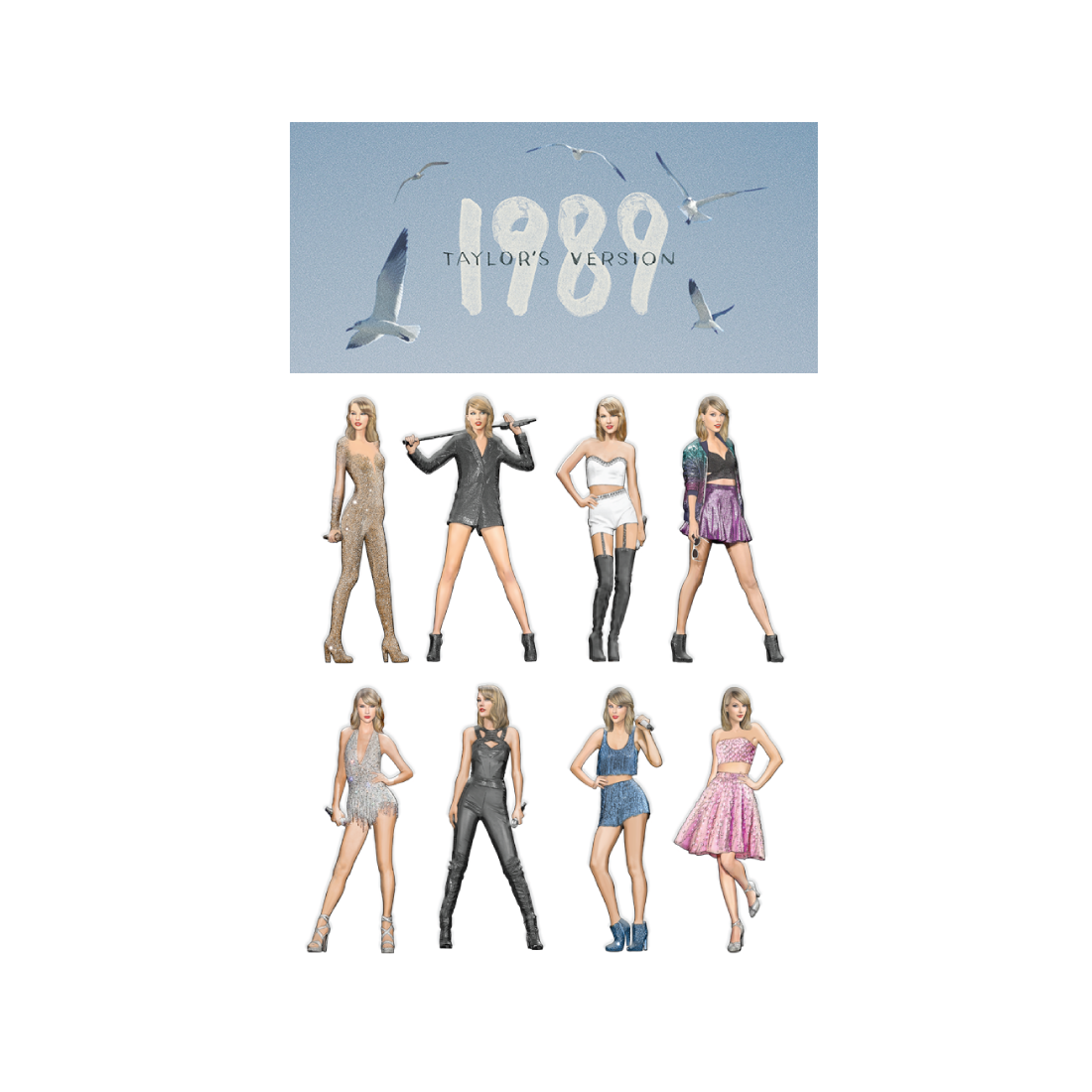 Taylor Swift - 1989 (Taylor's Version) Eras Puffy Stickers