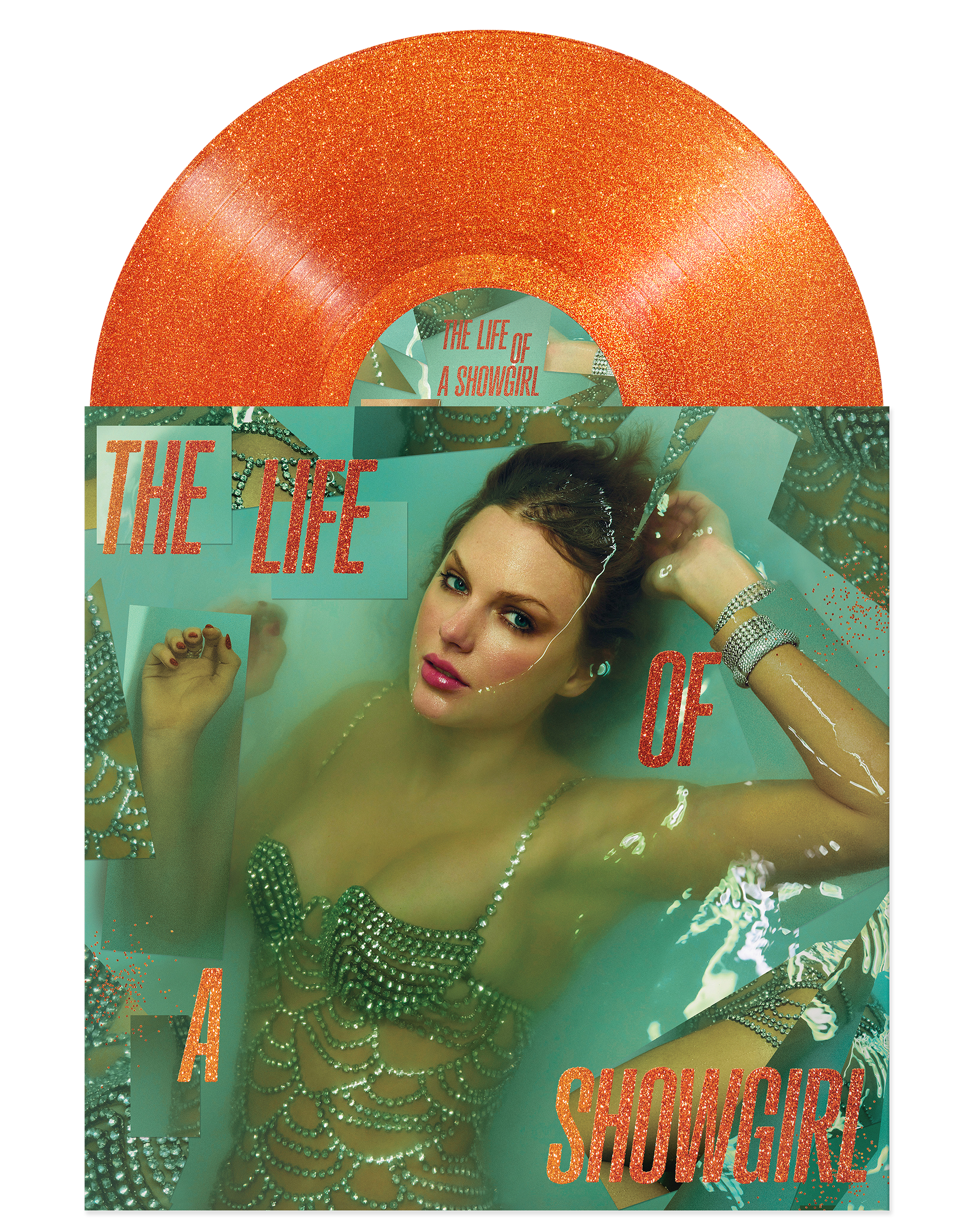 Taylor Swift - The Life of a Showgirl: Sweat and Vanilla Perfume Portofino Orange Glitter Vinyl