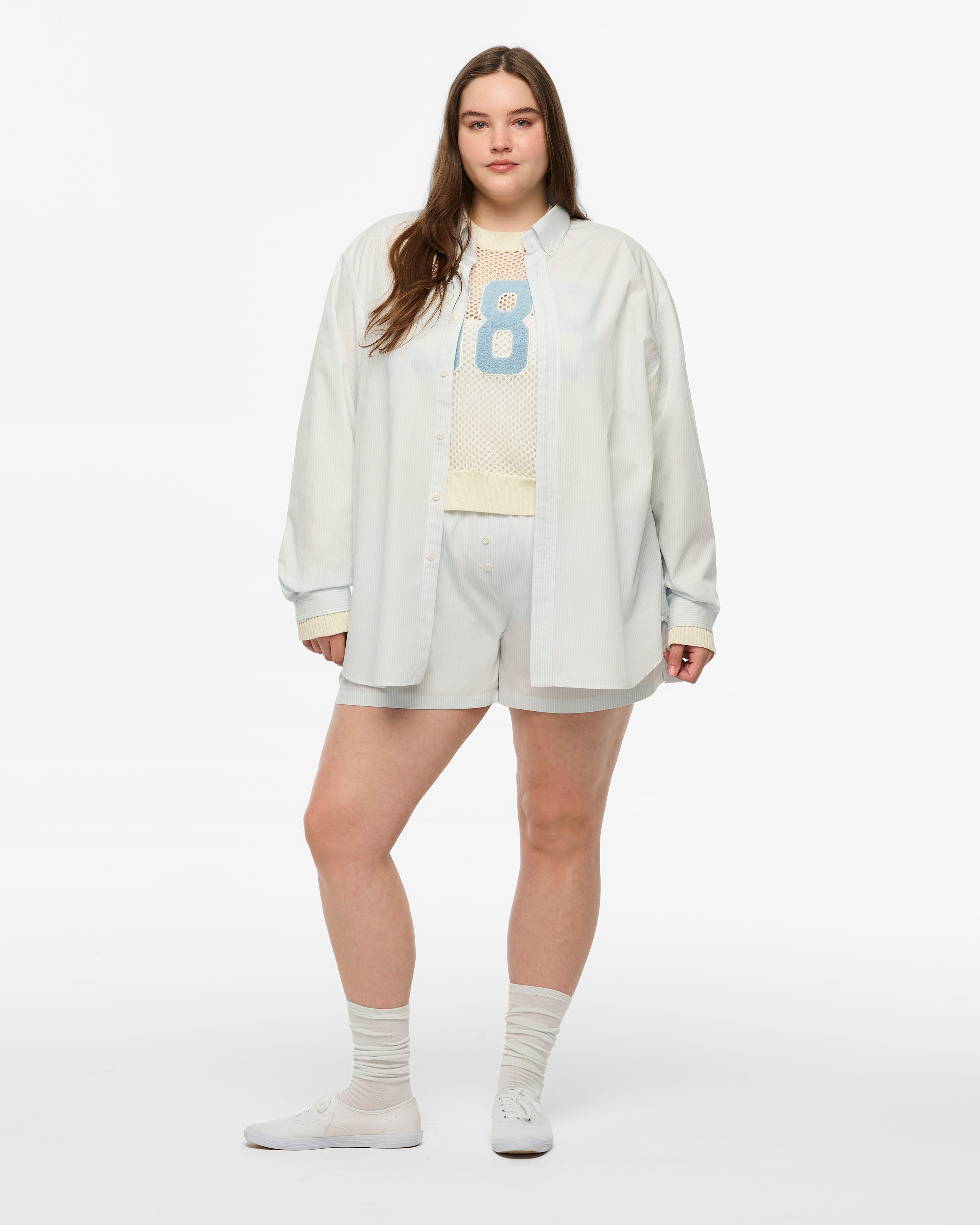 Taylor Swift - 1989 (Taylor’s Version) Blue Stripe Poplin Shorts