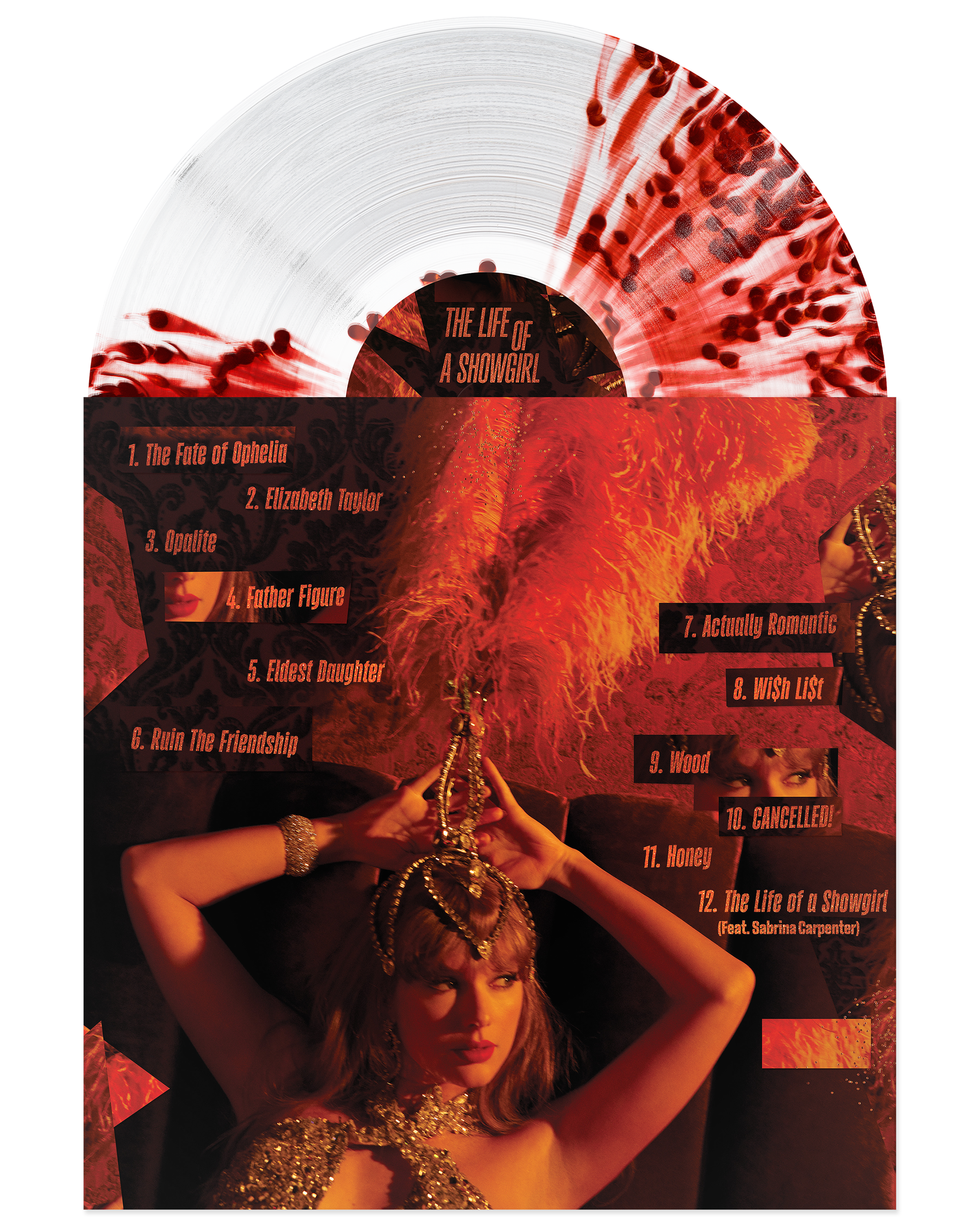 Taylor Swift - The Life of a Showgirl: Honestly Wild Transparent Vinyl