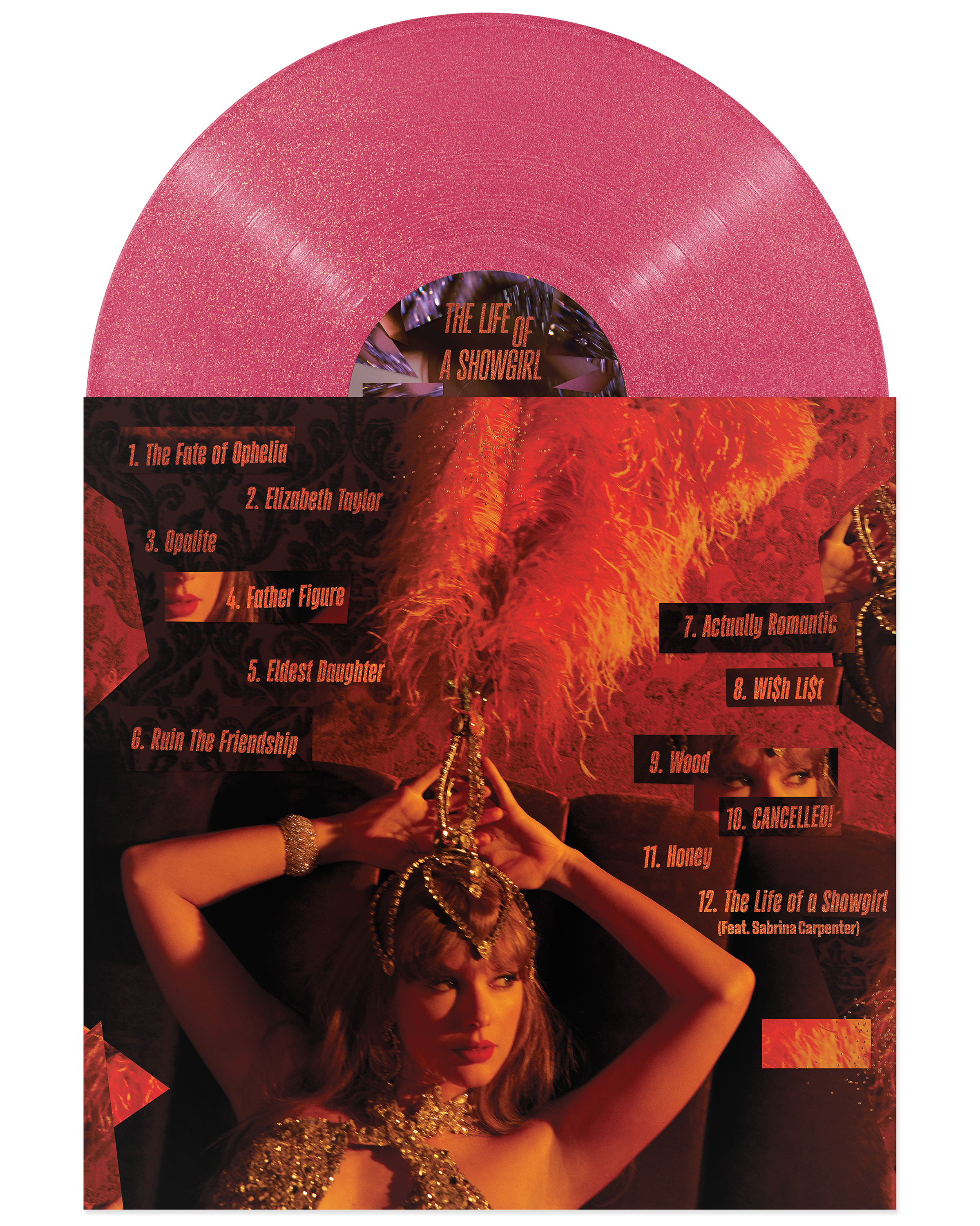 Taylor Swift - The Life of a Showgirl: Sequins Are Forever Magenta Glitter Vinyl