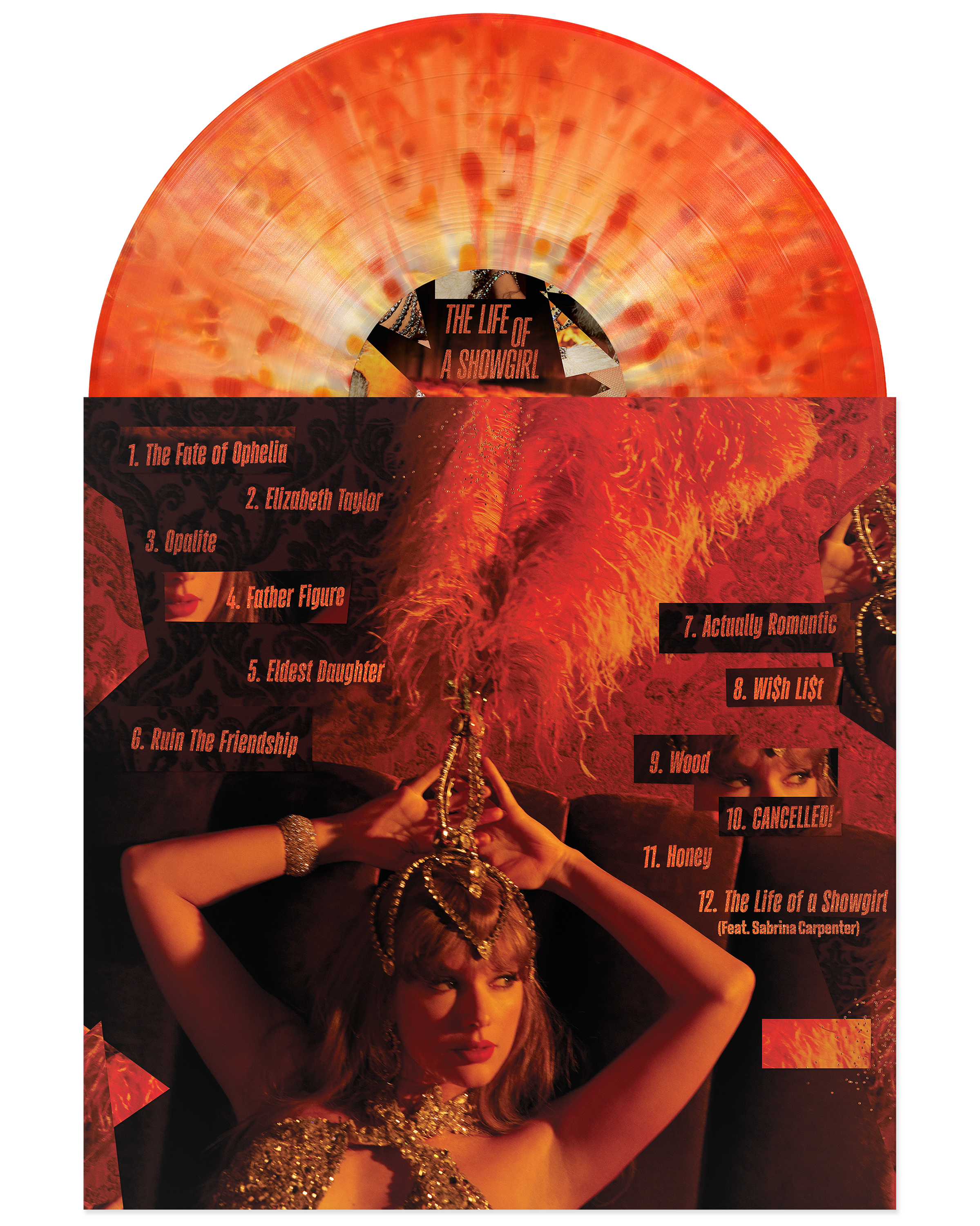 Taylor Swift - The Life of a Showgirl: Lit My Sky Up Orange Metallic Vinyl