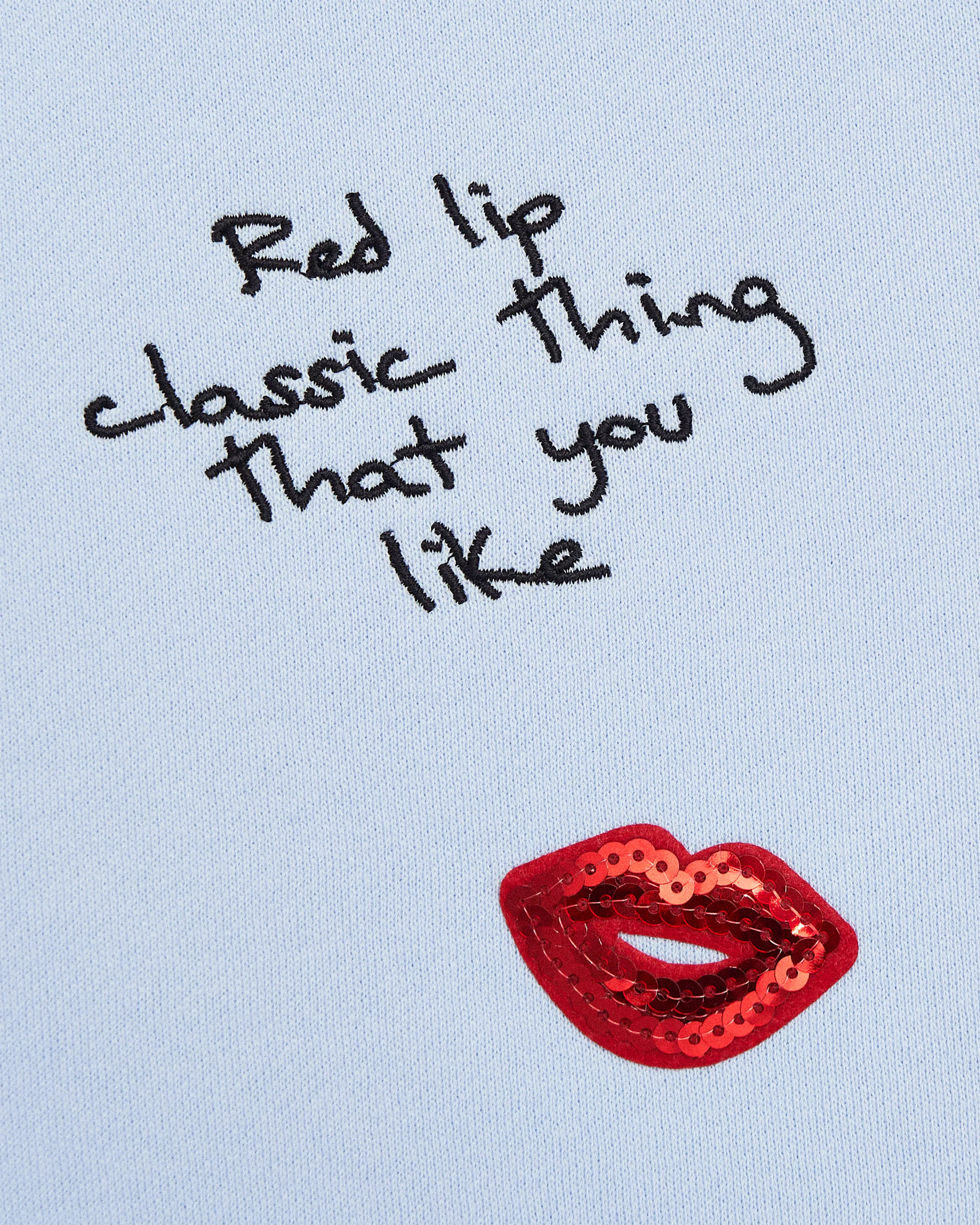 Taylor Swift - Sequin Red Lip Classic Thing That You Like Crewneck Sweatshirt