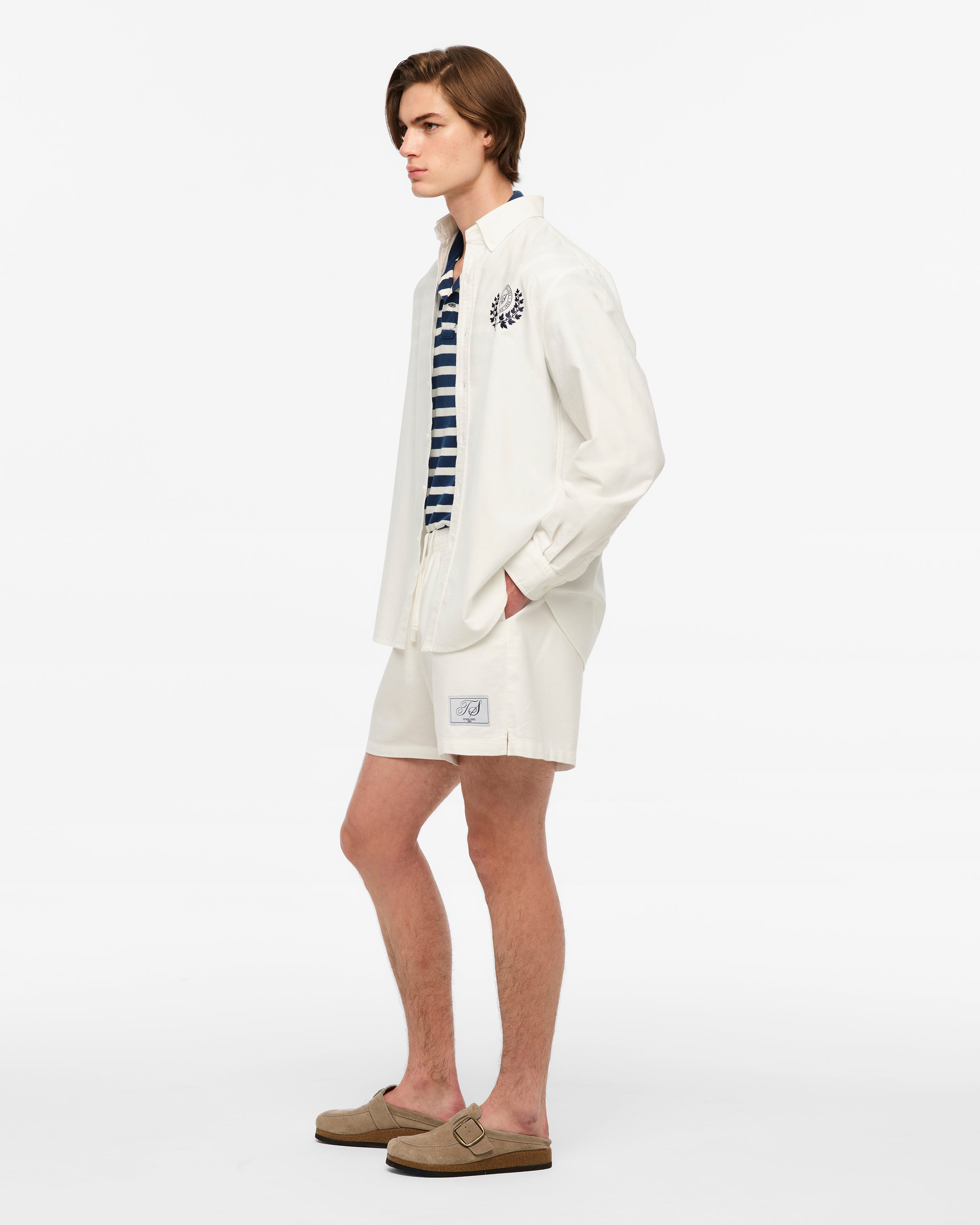 Taylor Swift - TS Crest White Oxford Shorts