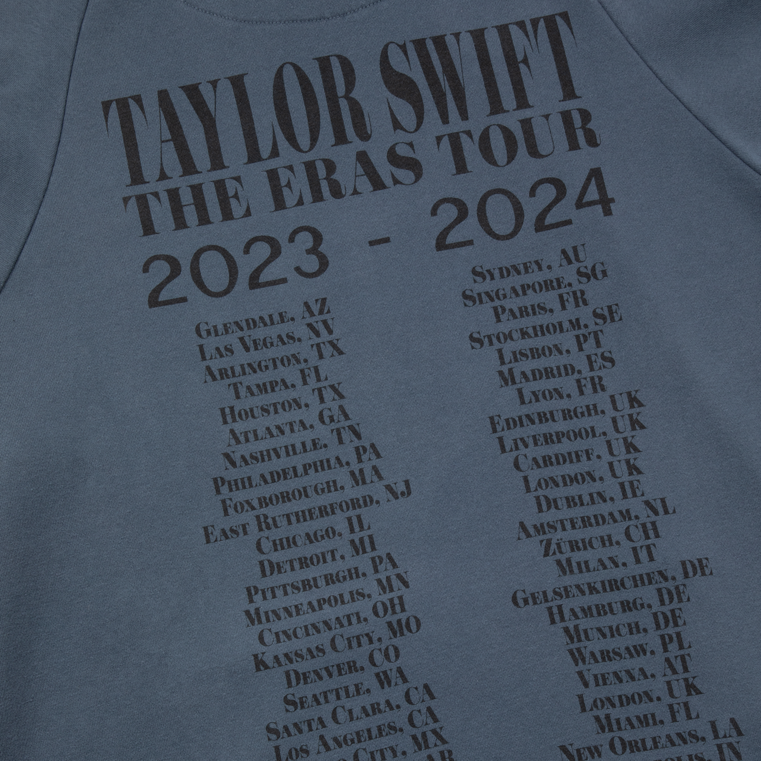 Taylor Swift - Taylor Swift The Eras II Tour Washed Blue Hoodie