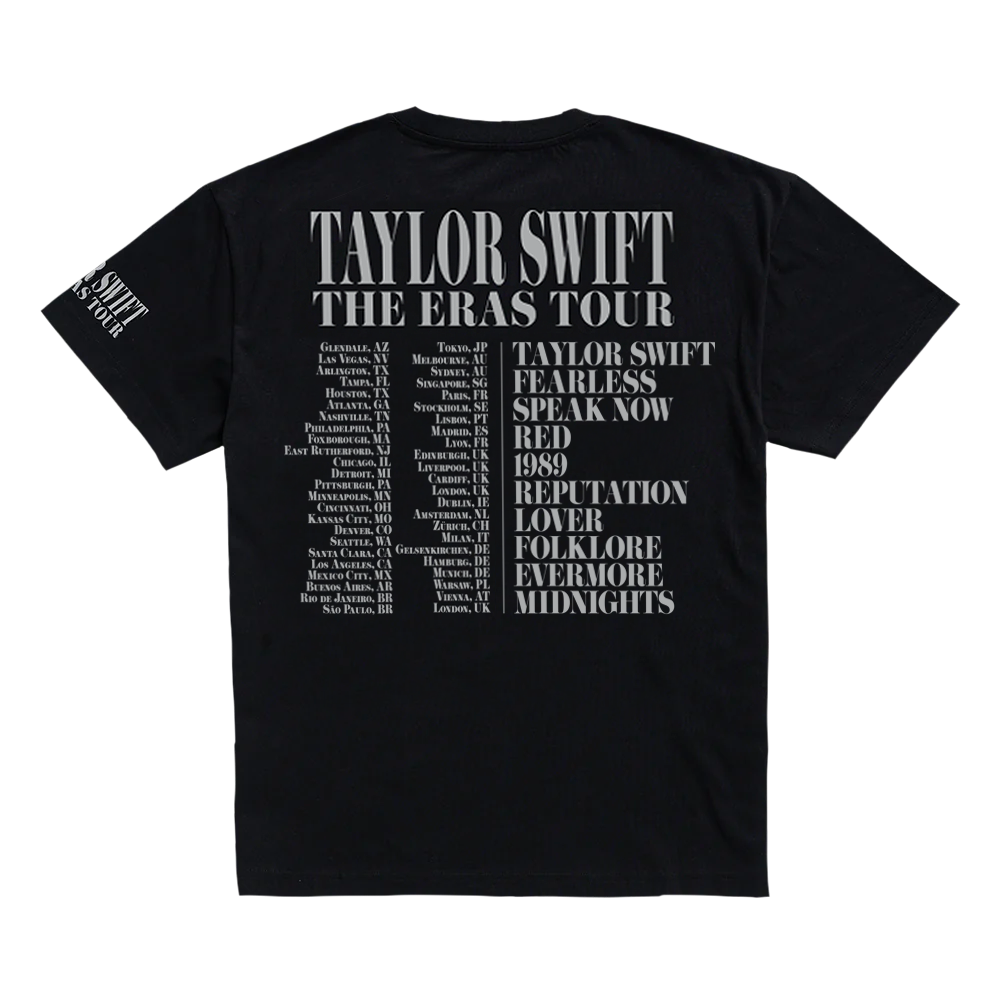 Taylor Swift - Taylor Swift The Eras Tour Black T-Shirt