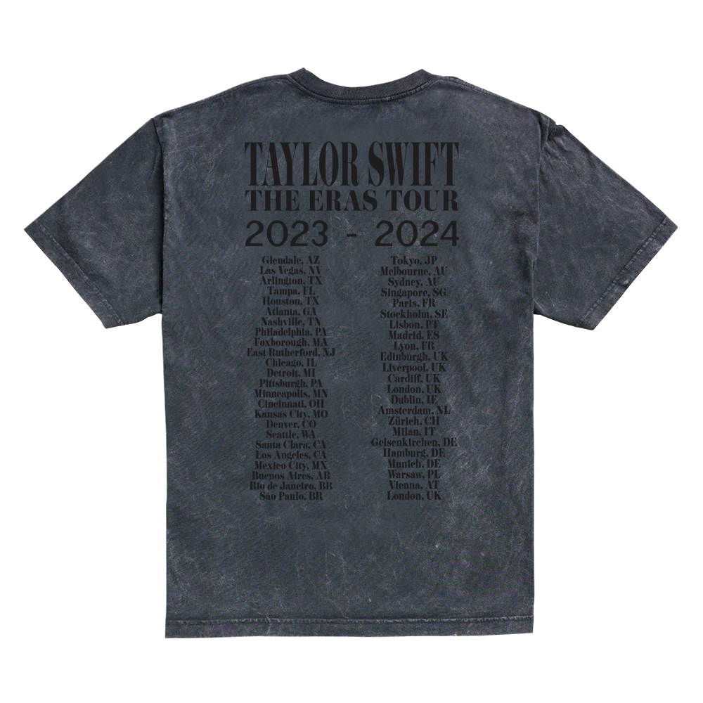 Taylor Swift - Taylor Swift The Eras Tour Mineral Wash Gray T-Shirt