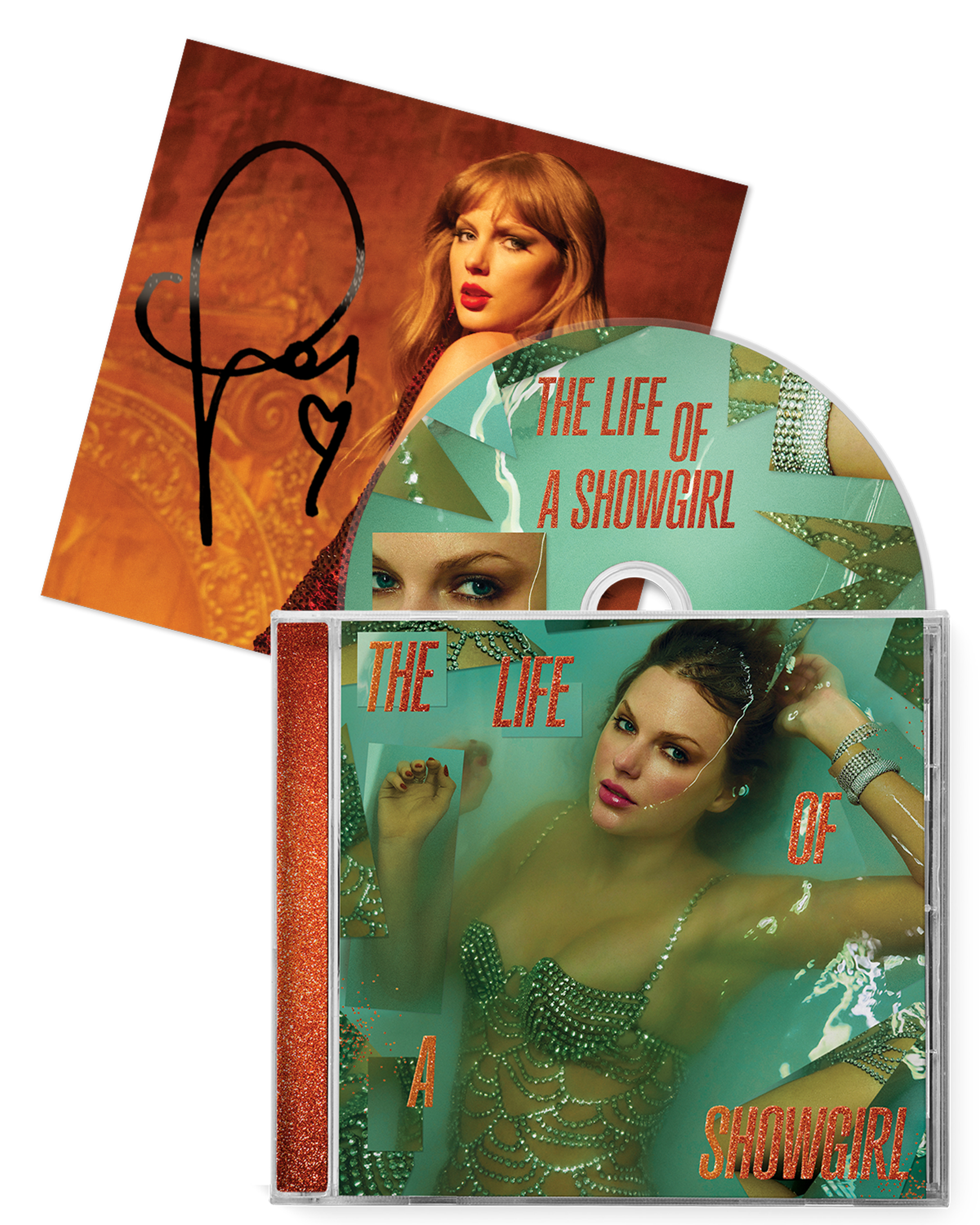 Taylor Swift - The Life of a Showgirl CD + Hand Signed Photo 3