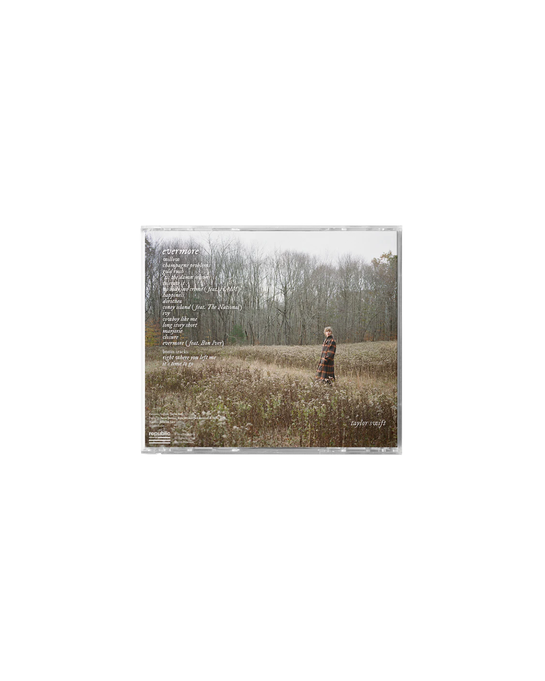 Evermore Setlist Evermore album deluxe edition CD – Taylor Swift UK Store
