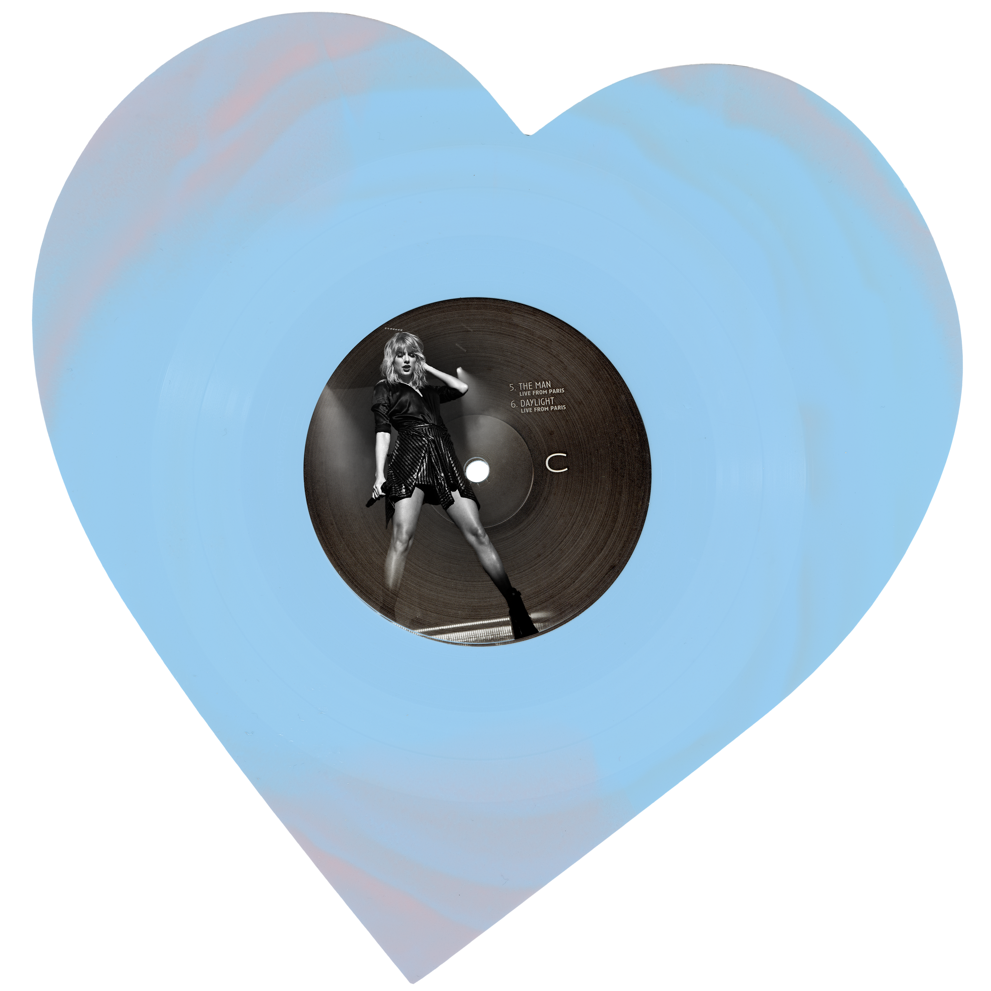 Taylor Swift - Lover (Live From Paris) Heart Shaped Vinyl