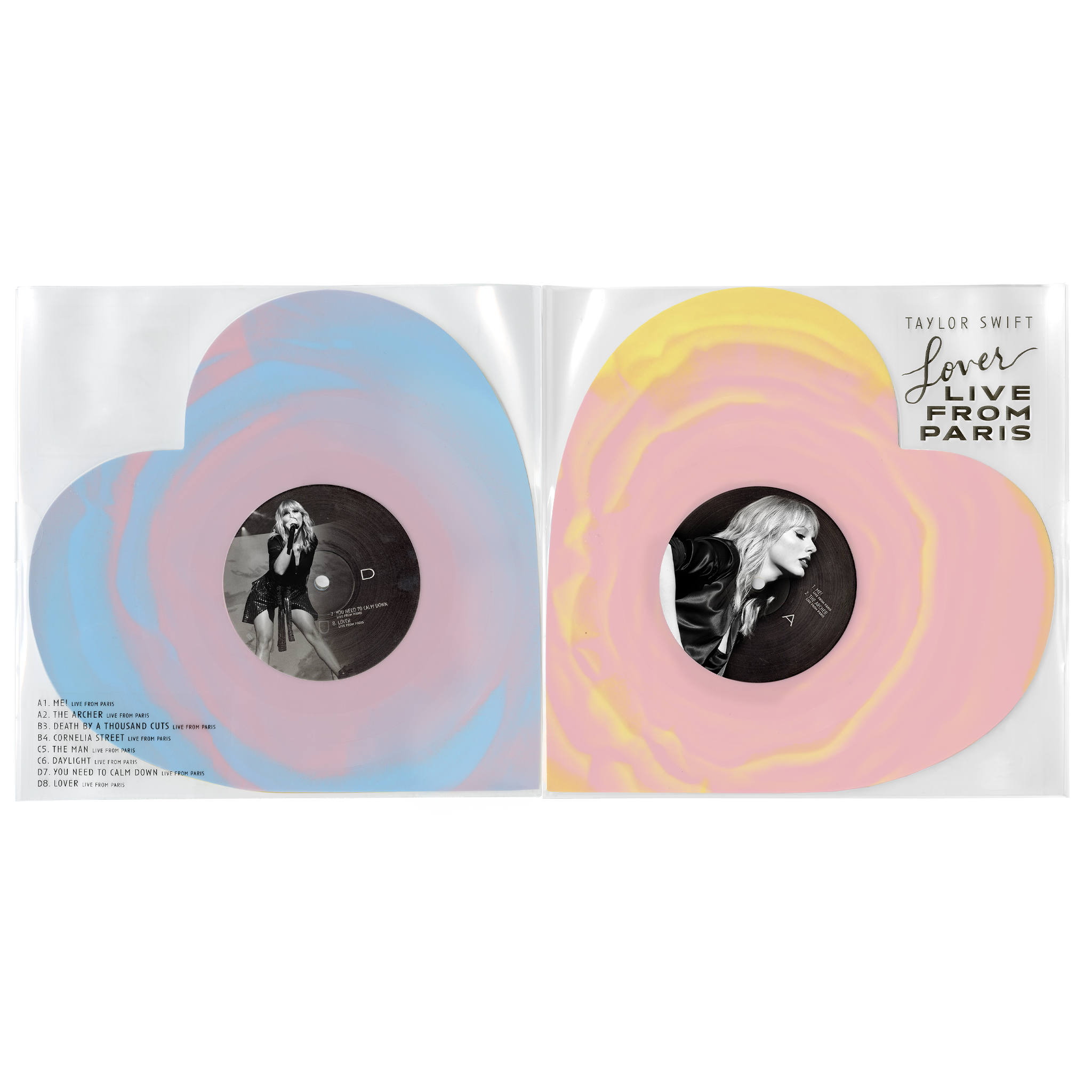 Taylor Swift - Lover (Live From Paris) Heart Shaped Vinyl