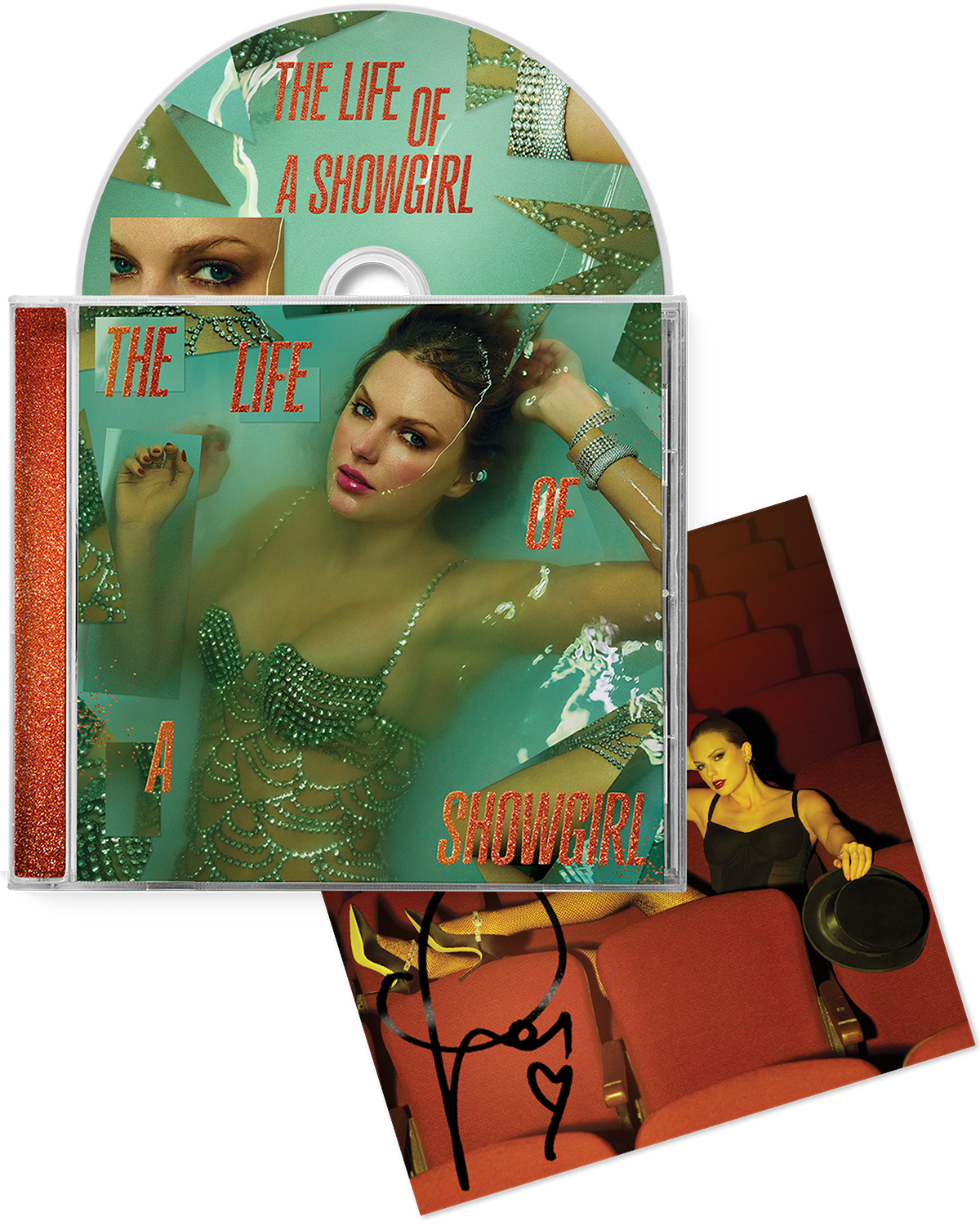 Taylor Swift - The Life of a Showgirl CD + Hand Signed Photo 4