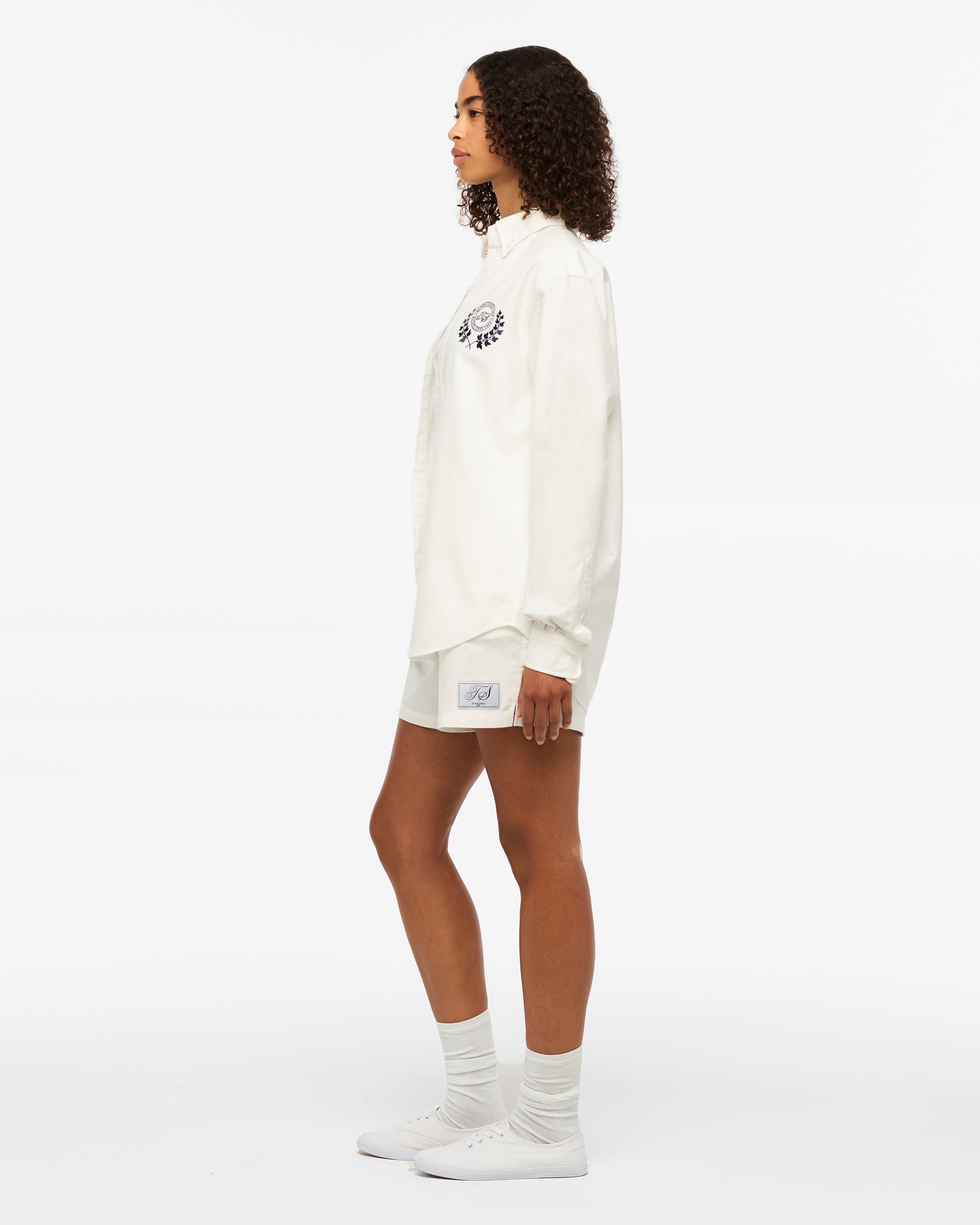 Taylor Swift - TS Crest White Oxford Shorts