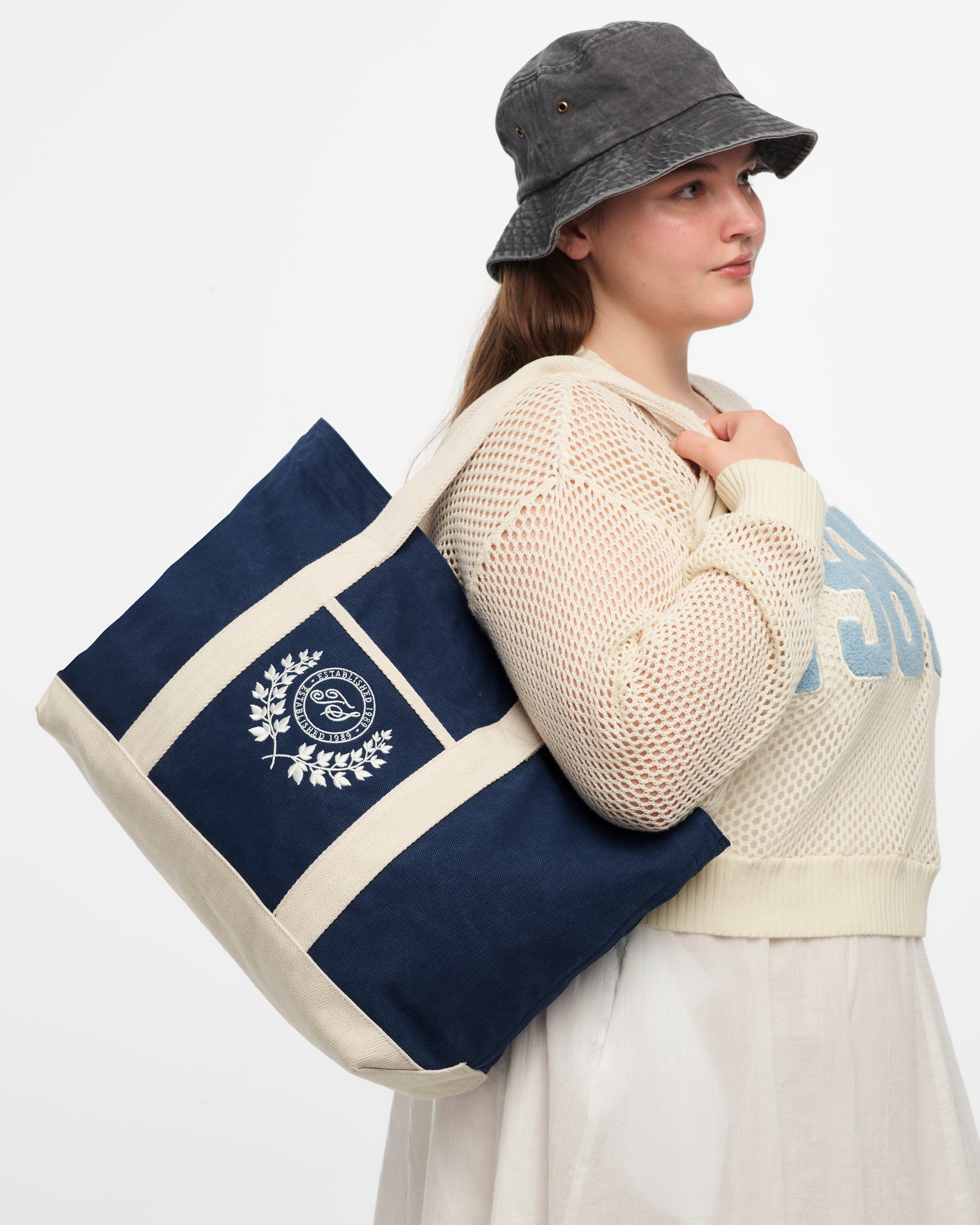 Taylor Swift - TS Crest Washed Navy Beach Bag