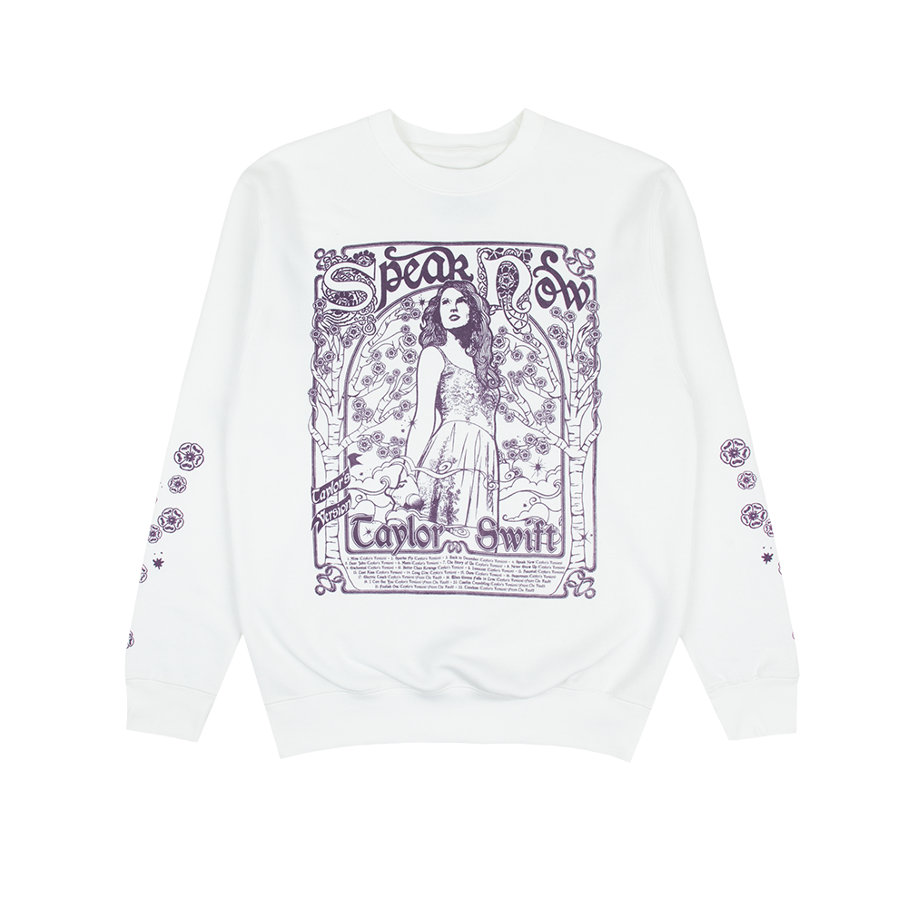 Taylor Swift - Speak Now (Taylor's Version) Tracklist White Crewneck