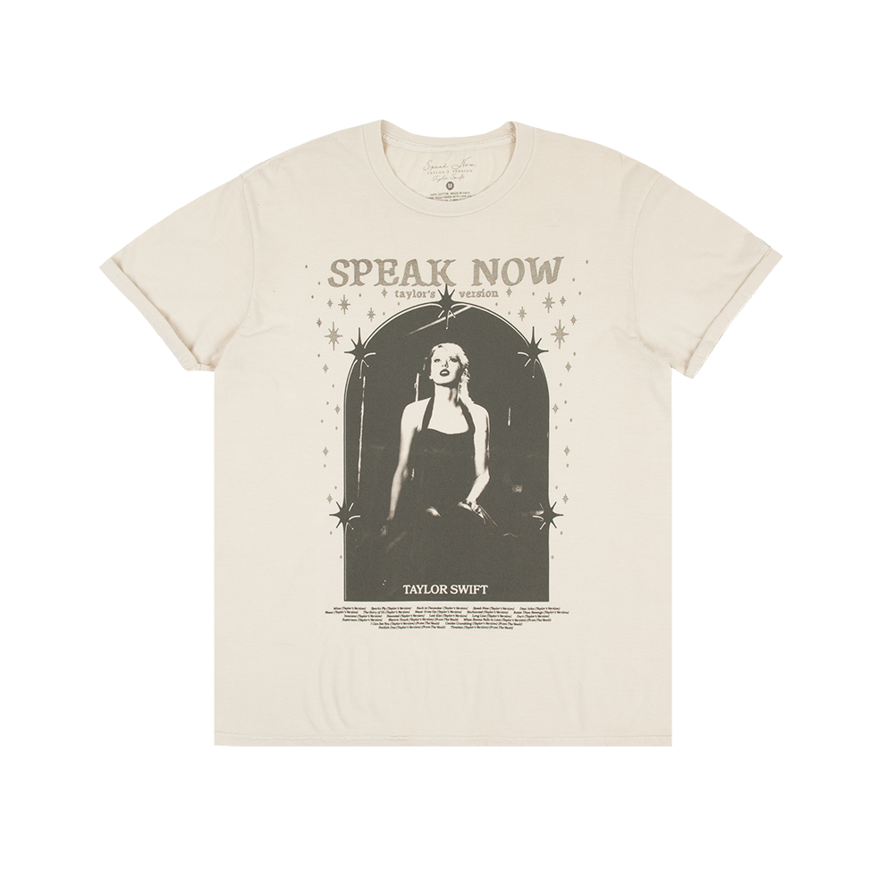 Taylor Swift - Speak Now (Taylor’s Version) Tracklist Taupe T-Shirt