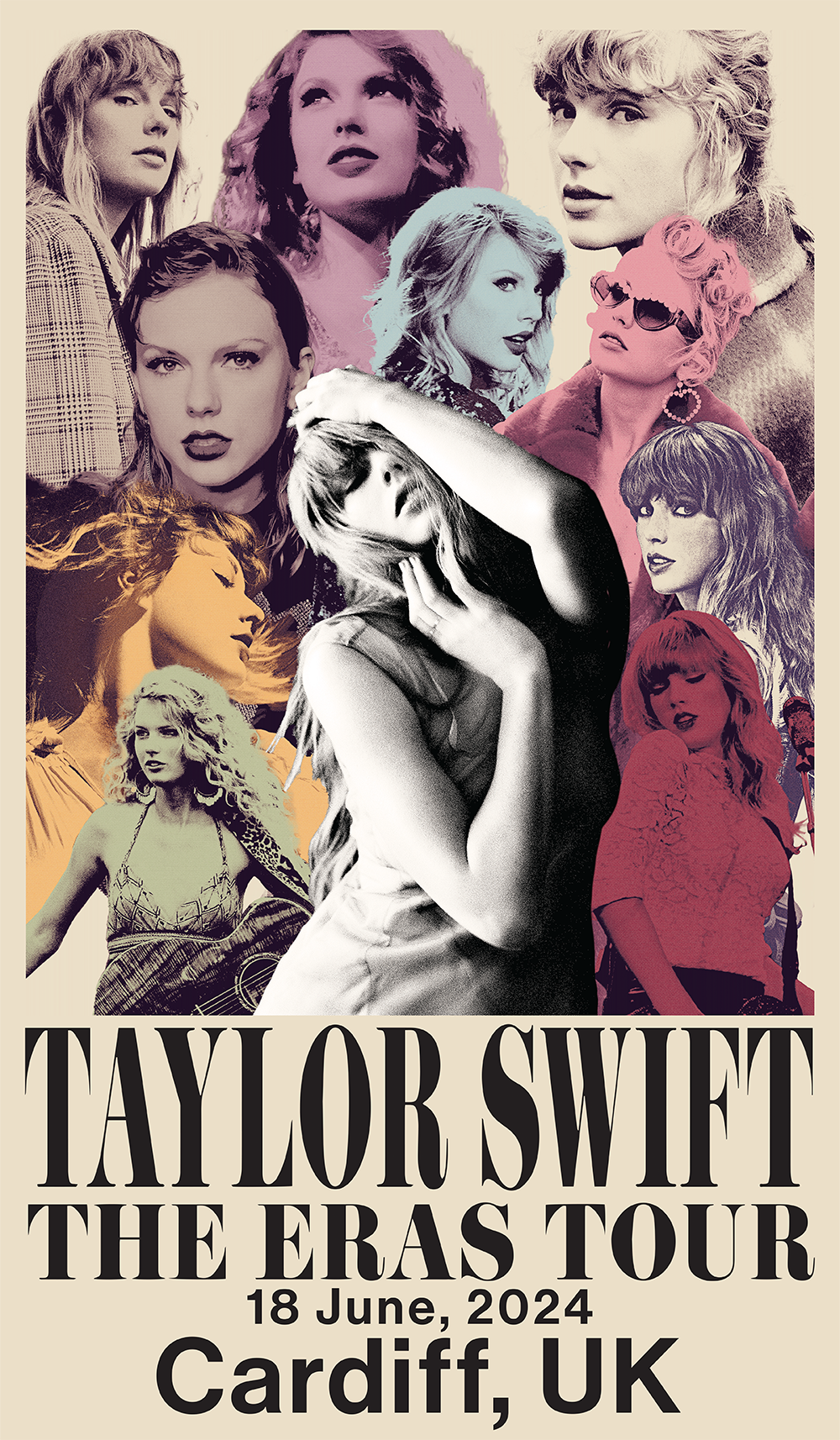 Taylor Swift - Taylor Swift The Eras Tour Cardiff, UK Poster