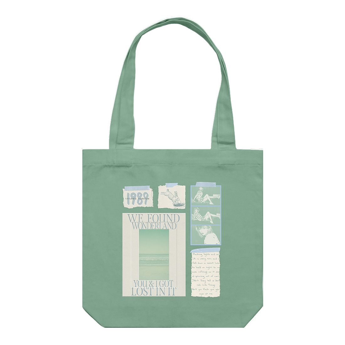 Taylor Swift - We Found Wonderland Green Tote Bag