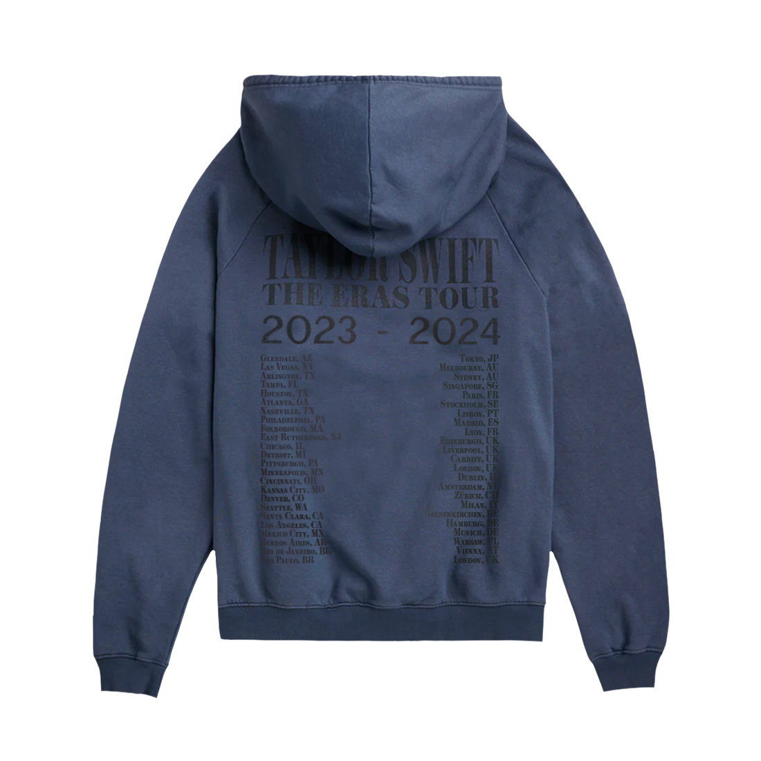 Taylor Swift - Taylor Swift The Eras Tour Washed Blue Hoodie