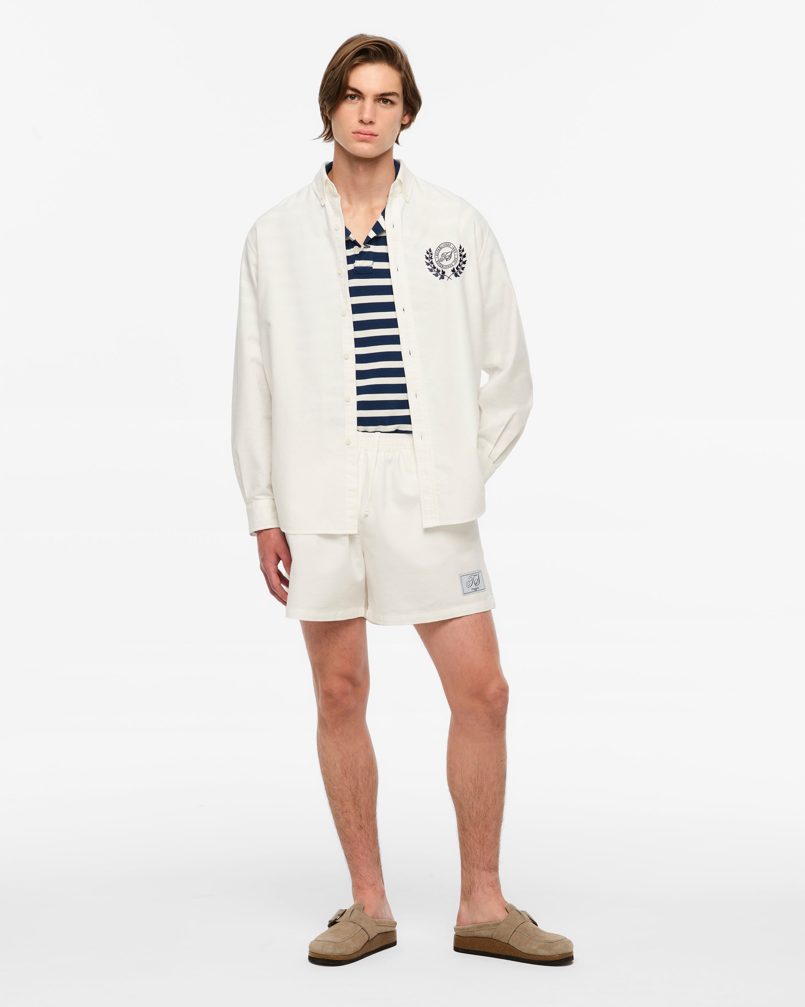 Taylor Swift - TS Crest White Oxford Shorts