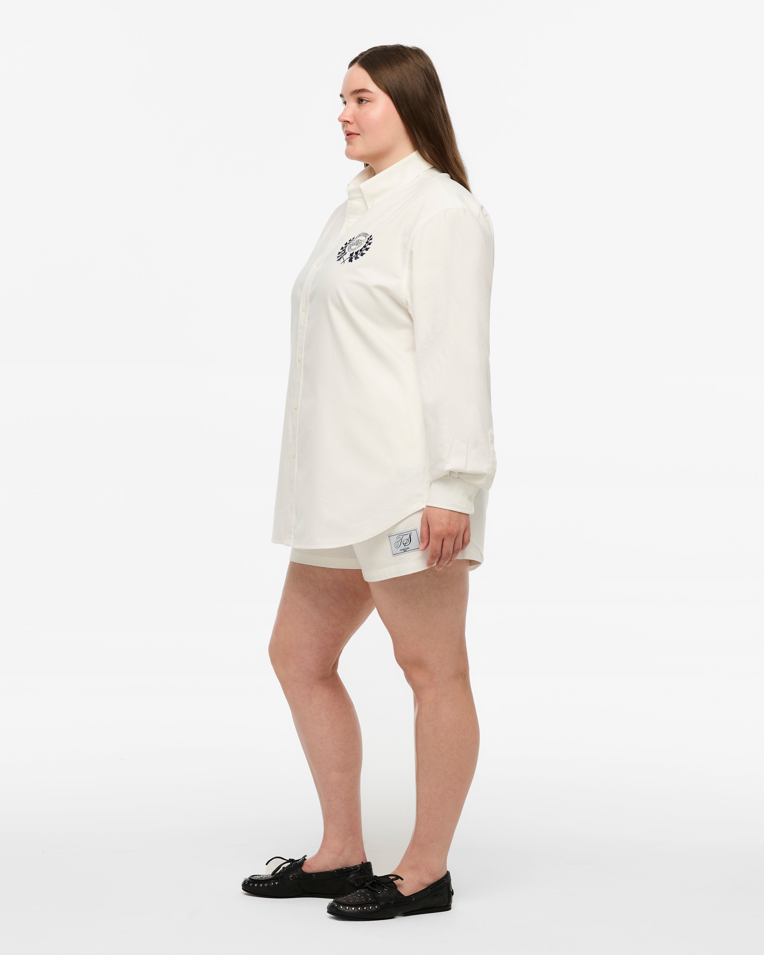 Taylor Swift - TS Crest White Oxford Shorts