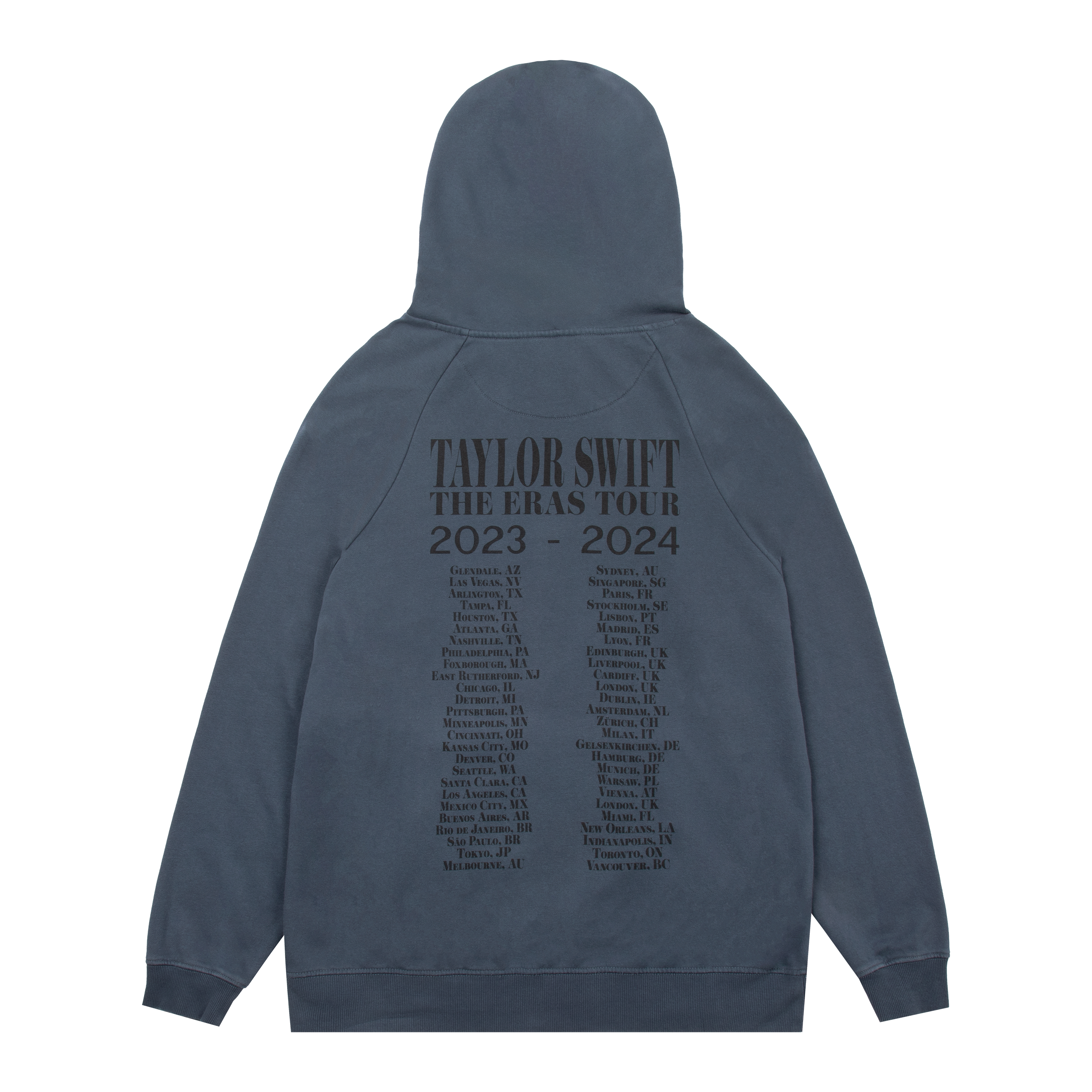 Taylor Swift - Taylor Swift The Eras II Tour Washed Blue Hoodie