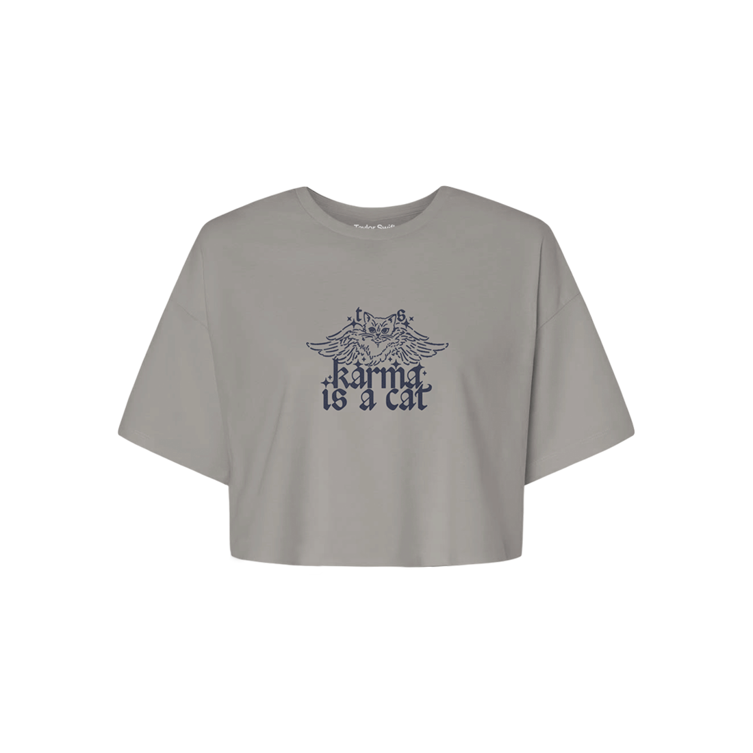 Taylor Swift - Karma is a Cat Cropped T-Shirt