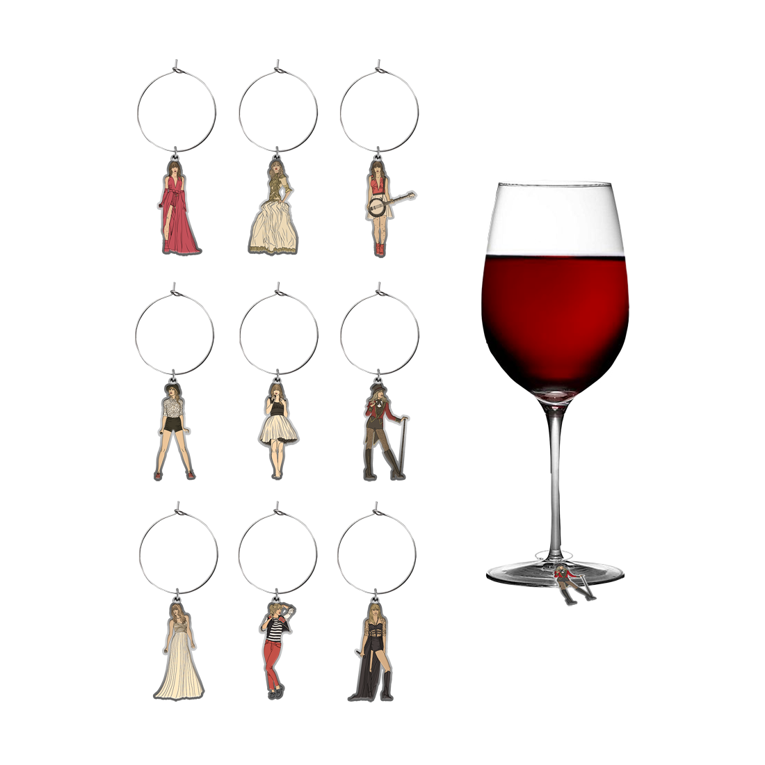 Taylor Swift - Red (Taylor's Version) Eras Wine Charms