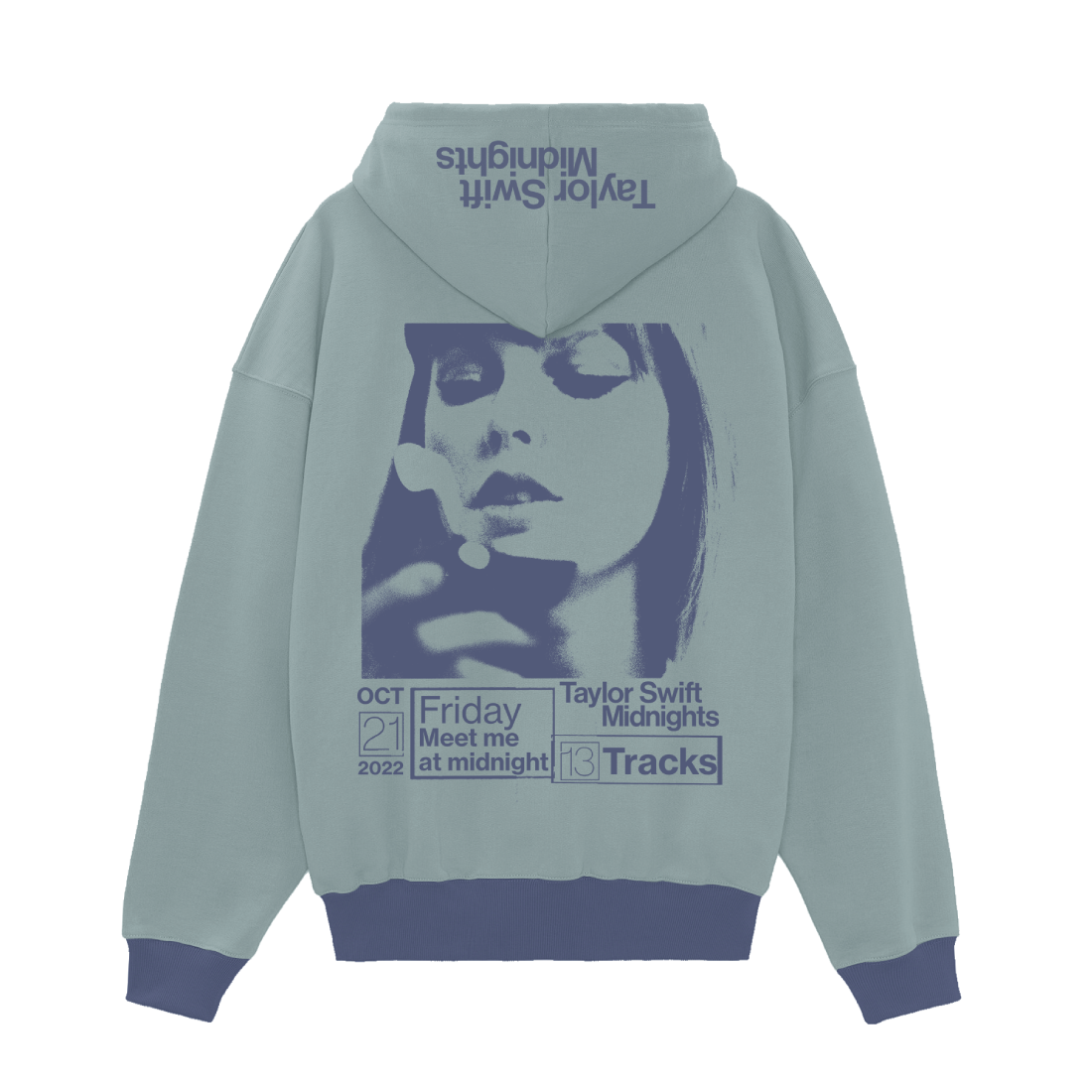 Taylor Swift - Taylor Swift Midnights Teal Colour Block Hoodie